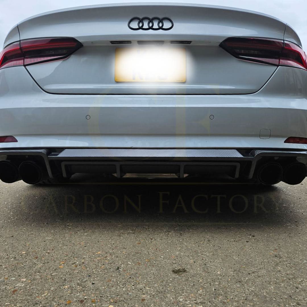 V Style Carbon Fibre Rear Diffuser for Audi B9 A5 S Line & S5 17-19 - Carbon Factory