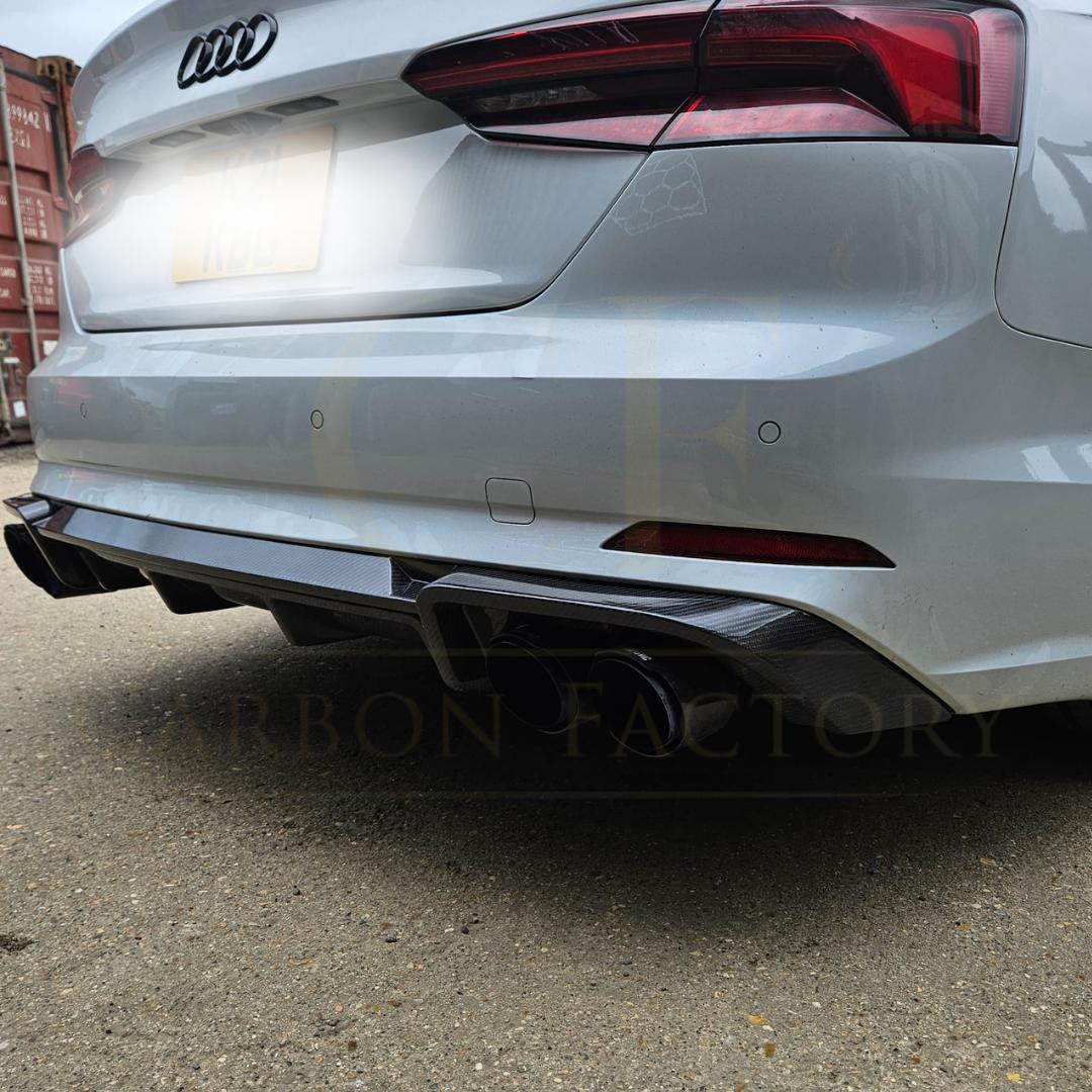 V Style Carbon Fibre Rear Diffuser for Audi B9 A5 S Line & S5 17-19 - Carbon Factory