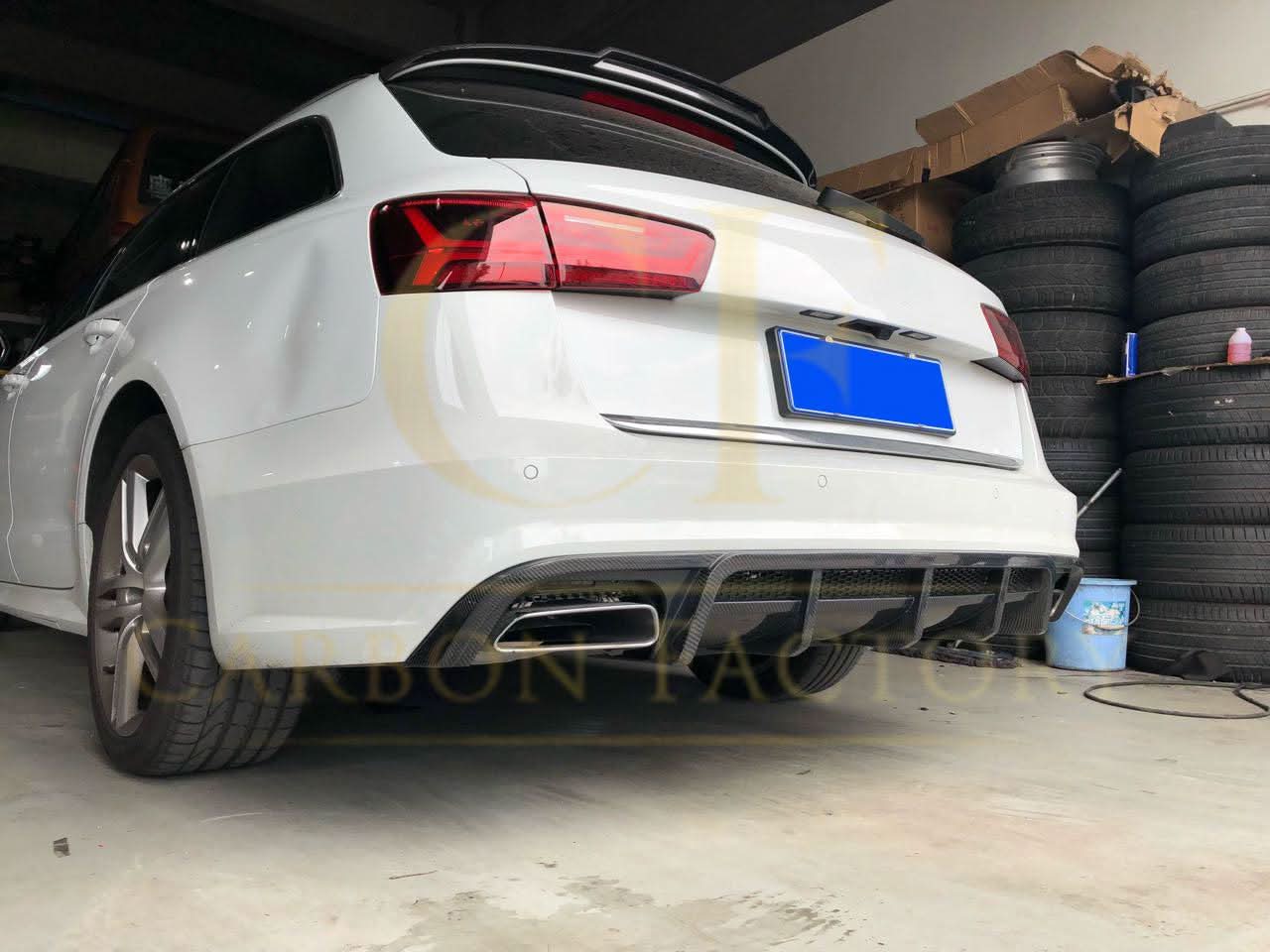 V Style Carbon Fibre Rear Diffuser for Audi C7.5 A6 S Line & S6 15-18 - Carbon Factory