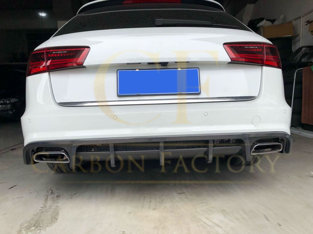 V Style Carbon Fibre Rear Diffuser for Audi C7.5 A6 S Line & S6 15-18 - Carbon Factory