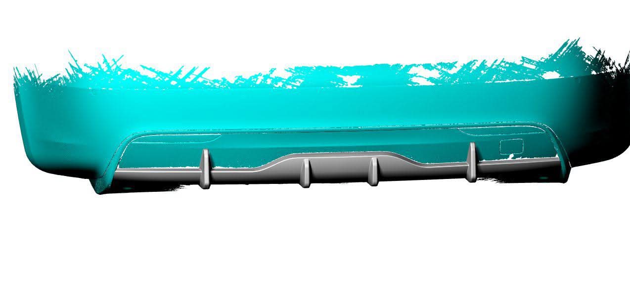 V Style Carbon Fibre Rear Diffuser for Tesla Model S Facelift 21-Present - Carbon Factory