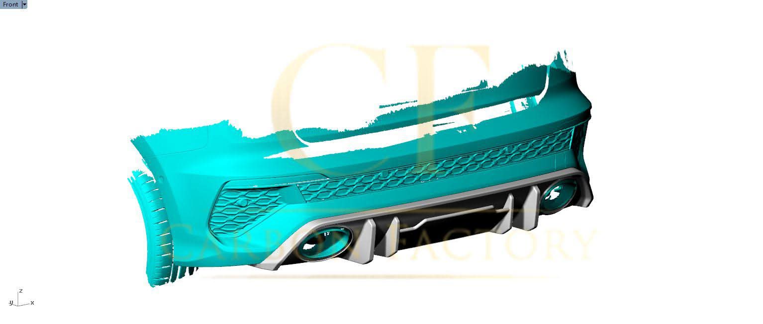 V Style Pre-Preg Carbon Fibre Rear Diffuser for Audi 8Y RS3 Saloon 21-23 - Carbon Factory