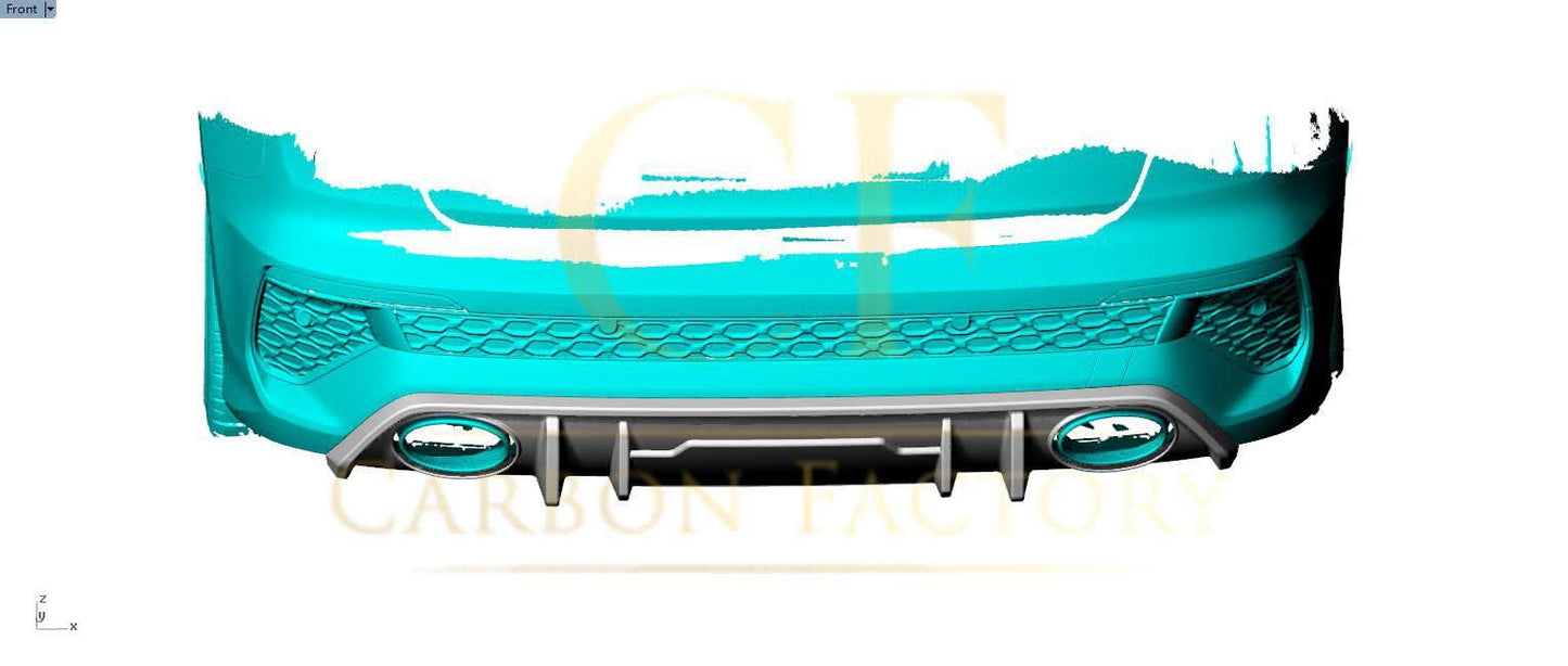 V Style Pre-Preg Carbon Fibre Rear Diffuser for Audi 8Y RS3 Saloon 21-23 - Carbon Factory