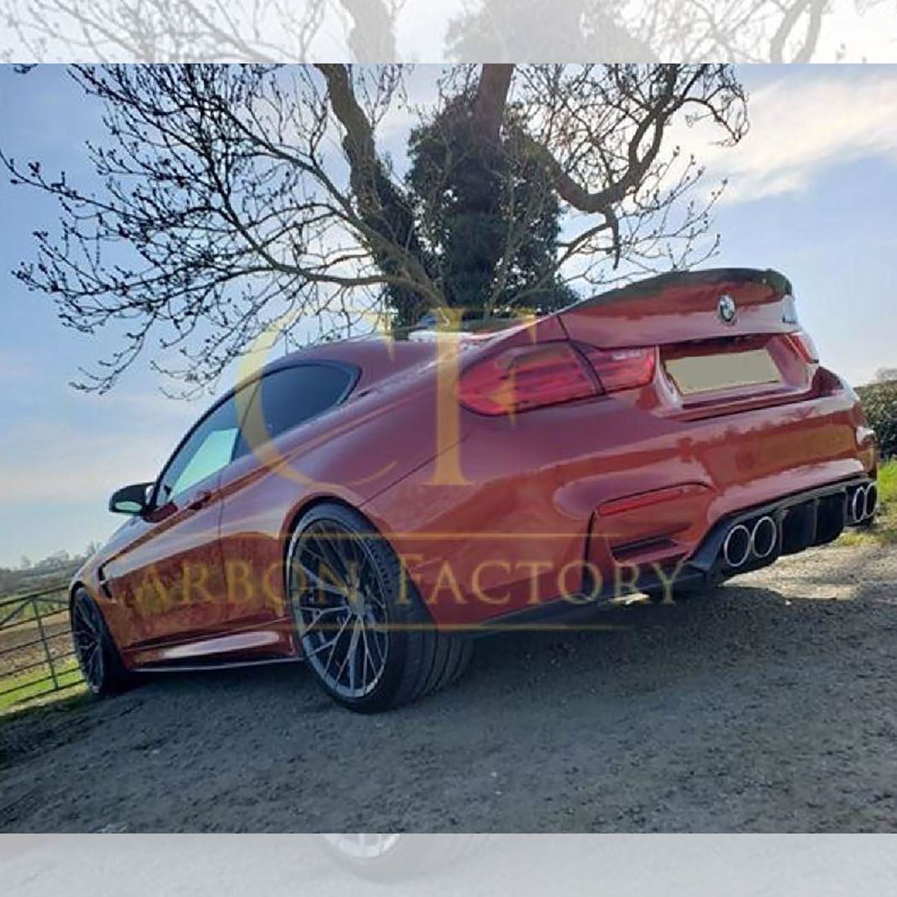 V Style Carbon Fibre Rear Diffuser for BMW F80 M3 F82 F83 M4 14-20 - Carbon Factory