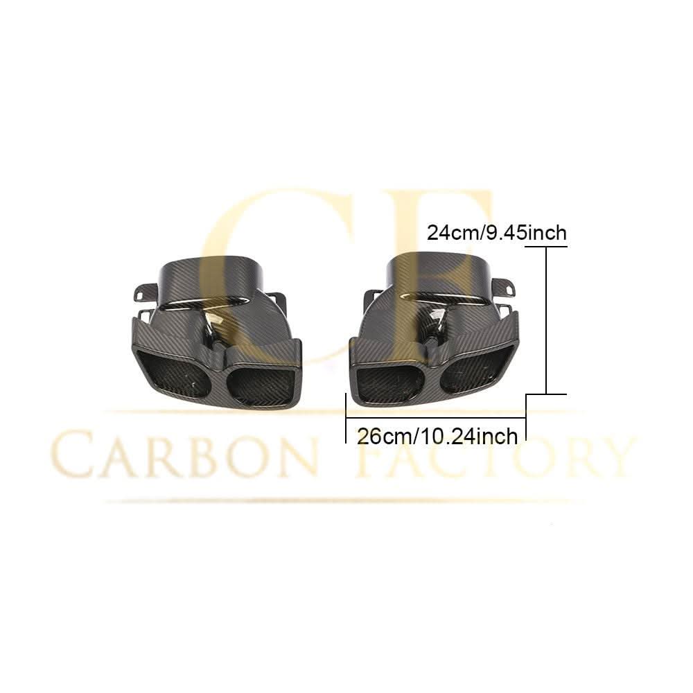 Pre-Preg Carbon Fibre Exhaust Tips for Mercedes W205 C63 C63s 15-18 - Carbon Factory
