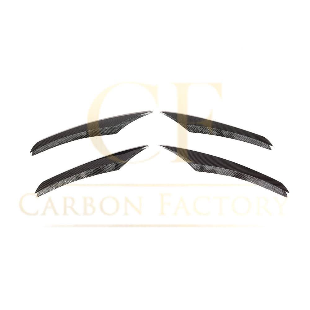 Set of four AMG-style dry carbon fibre canards for Mercedes-Benz C257 CLS 2019-present, exterior trim enhances sporty look.