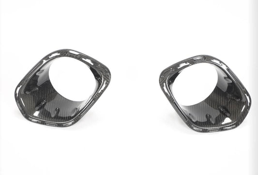 Carbon Fibre Fog Light Trims for BMW F55 F56 Mini Cooper S & JCW 14-22 - Carbon Factory