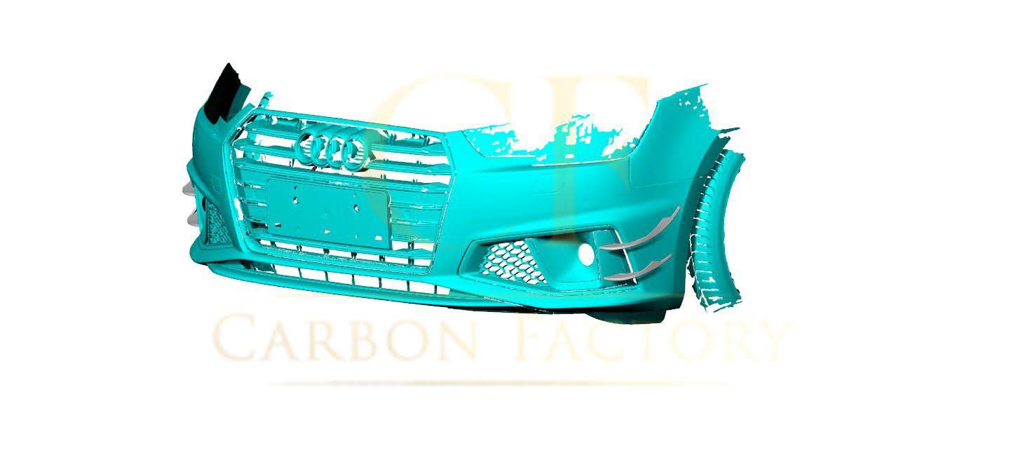 Carbon Fibre Front Bumper Canards for Audi A4 B9 S Line & S4 19-22 - Carbon Factory