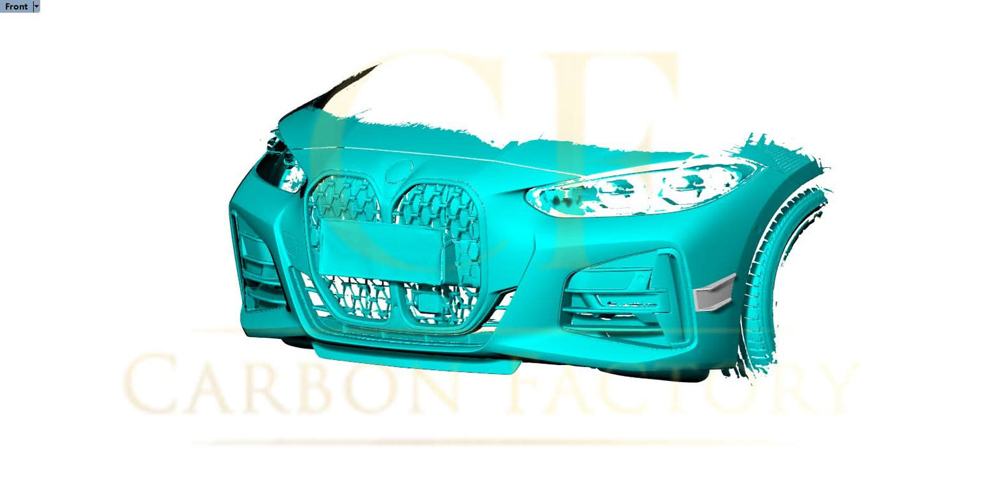 Carbon Fibre Front Bumper Canards for BMW 4 Series G22 G23 20-Present - Carbon Factory