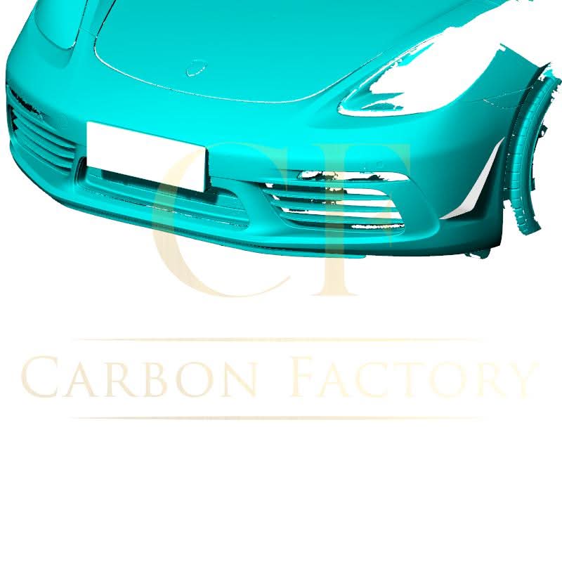 Carbon Fibre Front Bumper Canards for Porsche Boxster & Cayman 718 16-21 - Carbon Factory