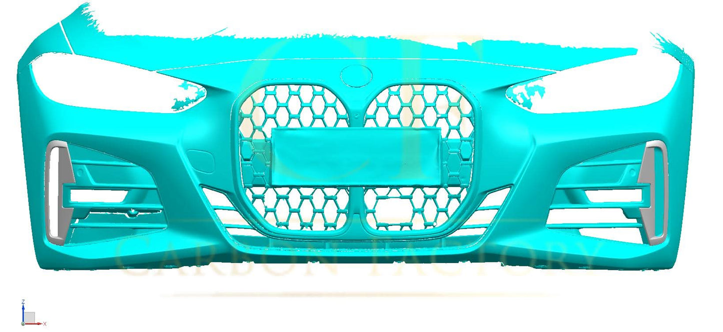 Carbon Fibre Front Bumper Side Trims for BMW 4 Series G22 G23 20-Present - Carbon Factory
