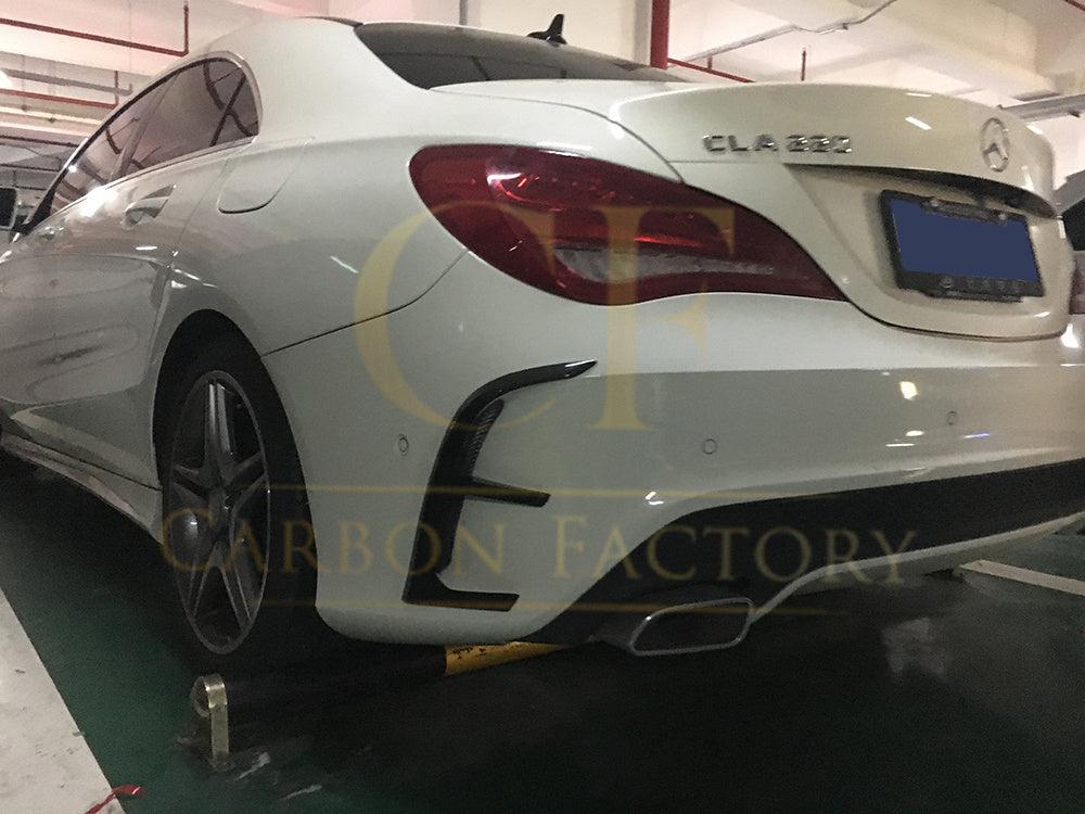 Carbon Fibre Rear Bumper Trims (4 Pieces) for Mercedes Benz W117 CLA 13-15 - Carbon Factory