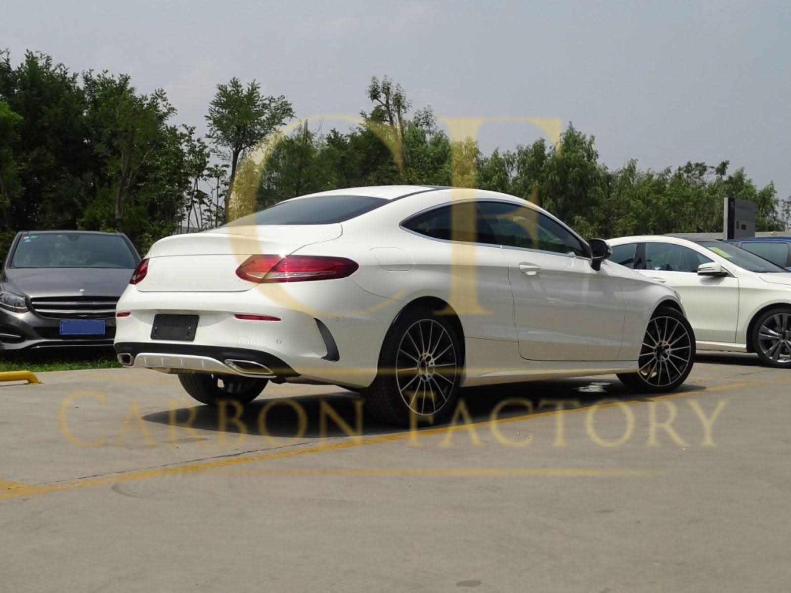 Carbon Fibre Rear Bumper Trims for Mercedes W205 C43 2 Door Coupe 15-18 - Carbon Factory