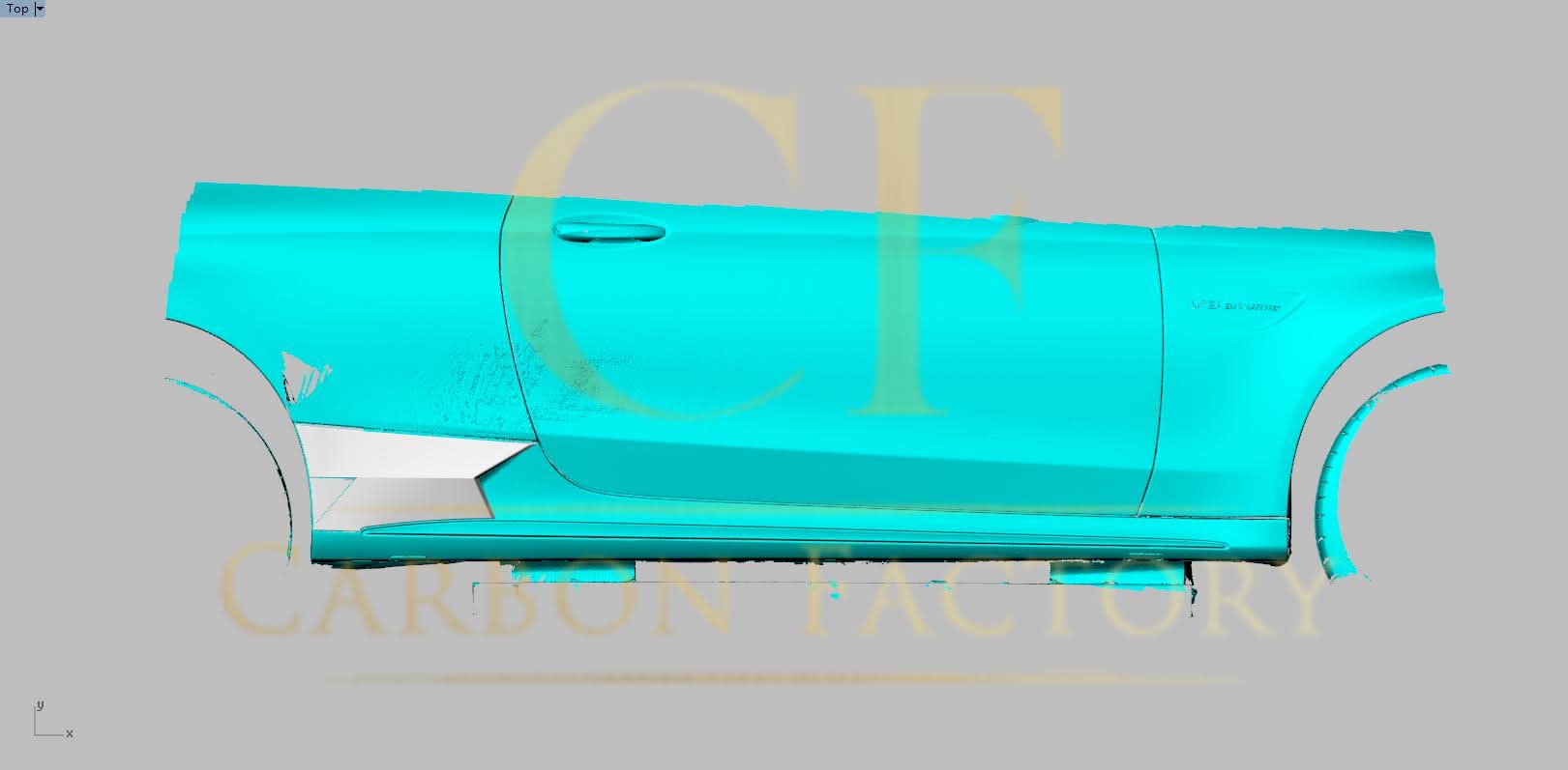 Carbon Fibre Side Skirts Trims for Mercedes W205 C63 C63s Coupe 15-18 - Carbon Factory