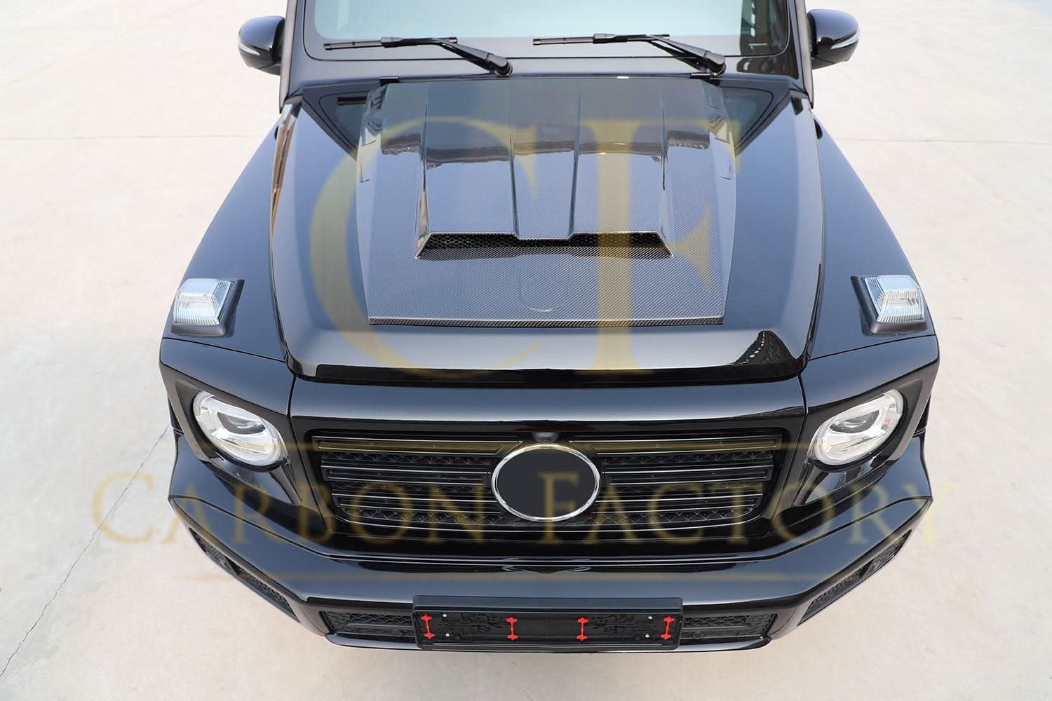 Pre-Preg Carbon Fibre Bonnet Scoop for Mercedes W464 G Class G Wagon 19-Present - Carbon Factory