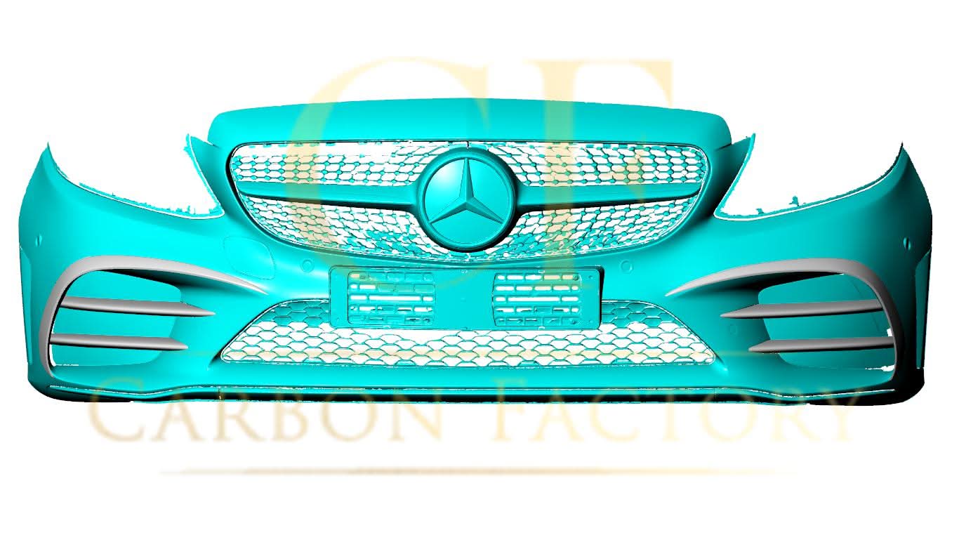 Pre-Preg Carbon Fibre Front Canards Sets for Mercedes W205 C Class AMG 19-21 - Carbon Factory