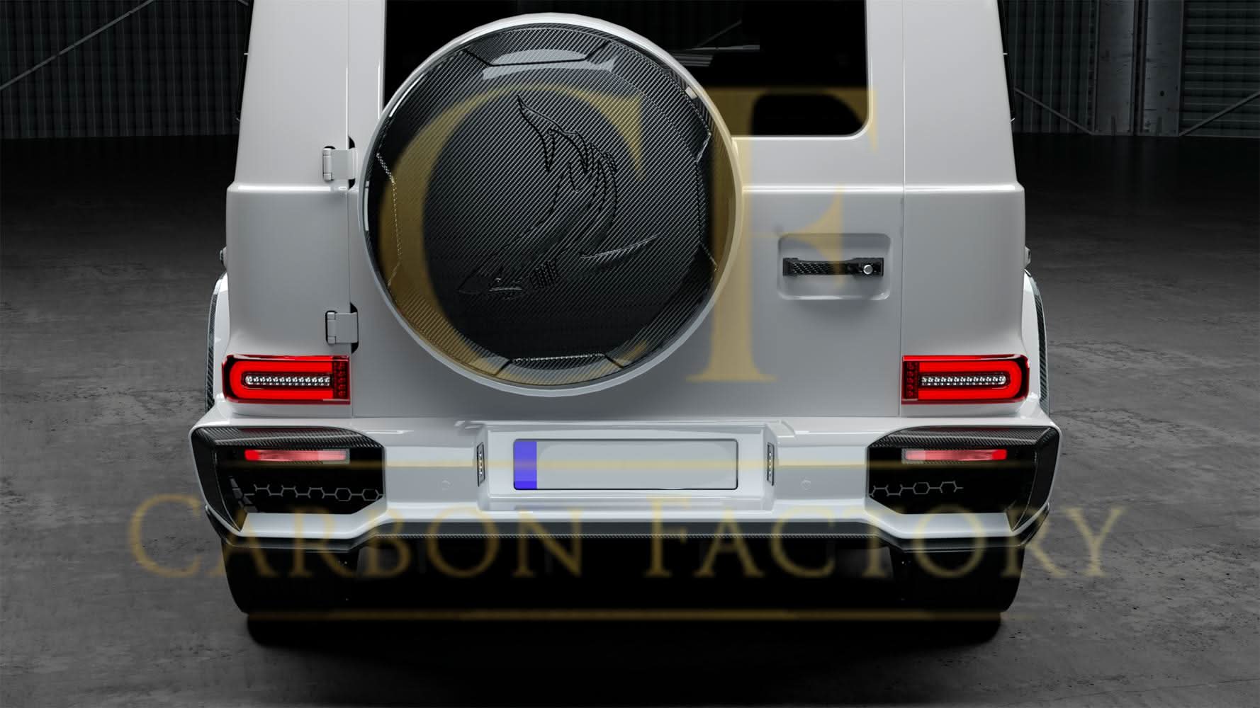 Pre-Preg Carbon Fibre Spare Tyre Cover for Mercedes W464 G Class G Wagon 19-Present - Carbon Factory