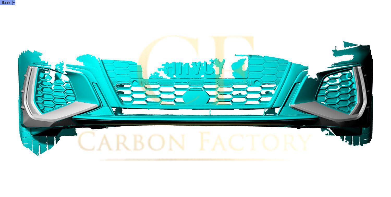 V Style Carbon Fibre Front Canards for Audi S3 Saloon 21-Present - Carbon Factory