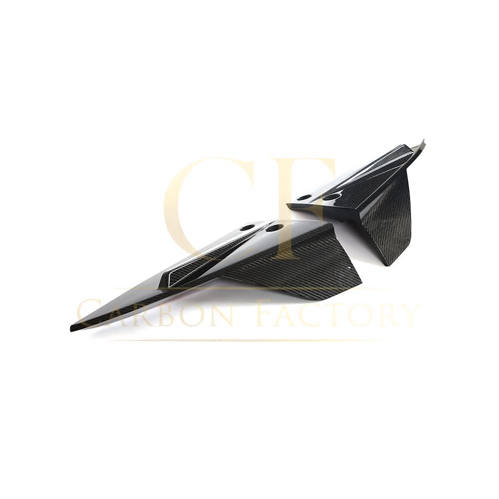 V Style Carbon Fibre Rear Bumper Extensions for Tesla Model S Facelift 21-Present - Carbon Factory