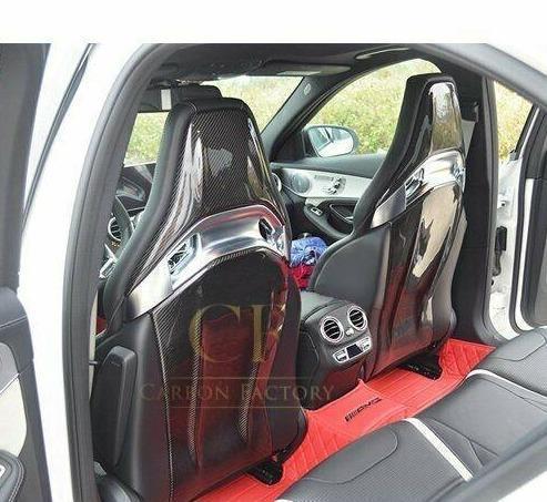 Carbon Fibre Seat Covers (Set of 2) for Mercedes Benz AMG W176 A45 CLA45 GLA45 - Carbon Factory