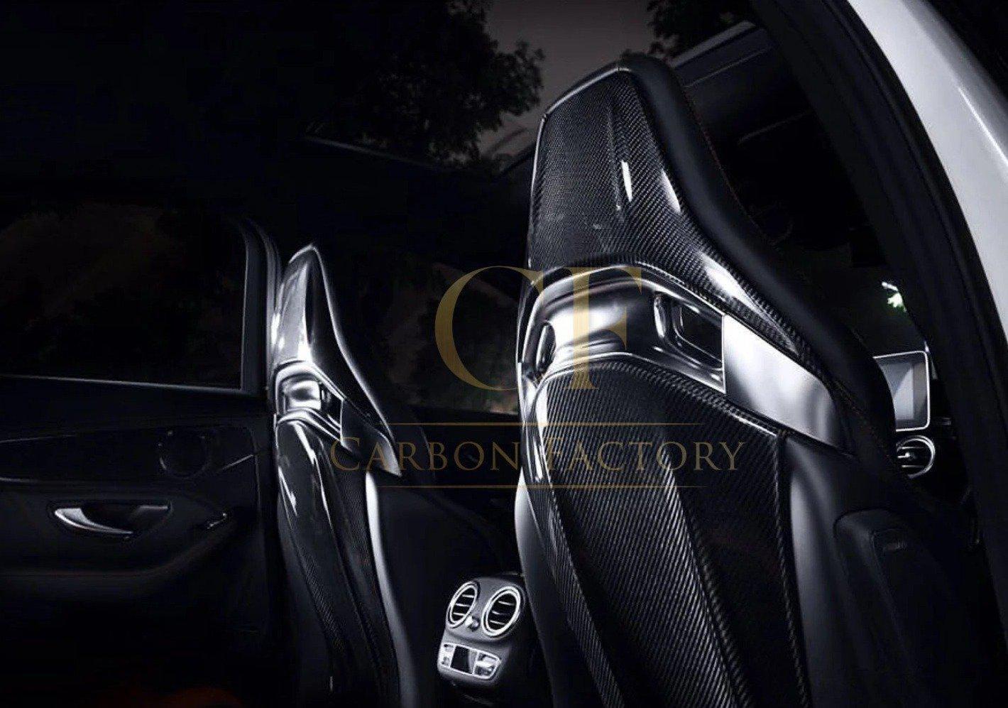 Carbon Fibre Seat Covers (Set of 2) for Mercedes Benz AMG W176 A45 CLA45 GLA45 - Carbon Factory