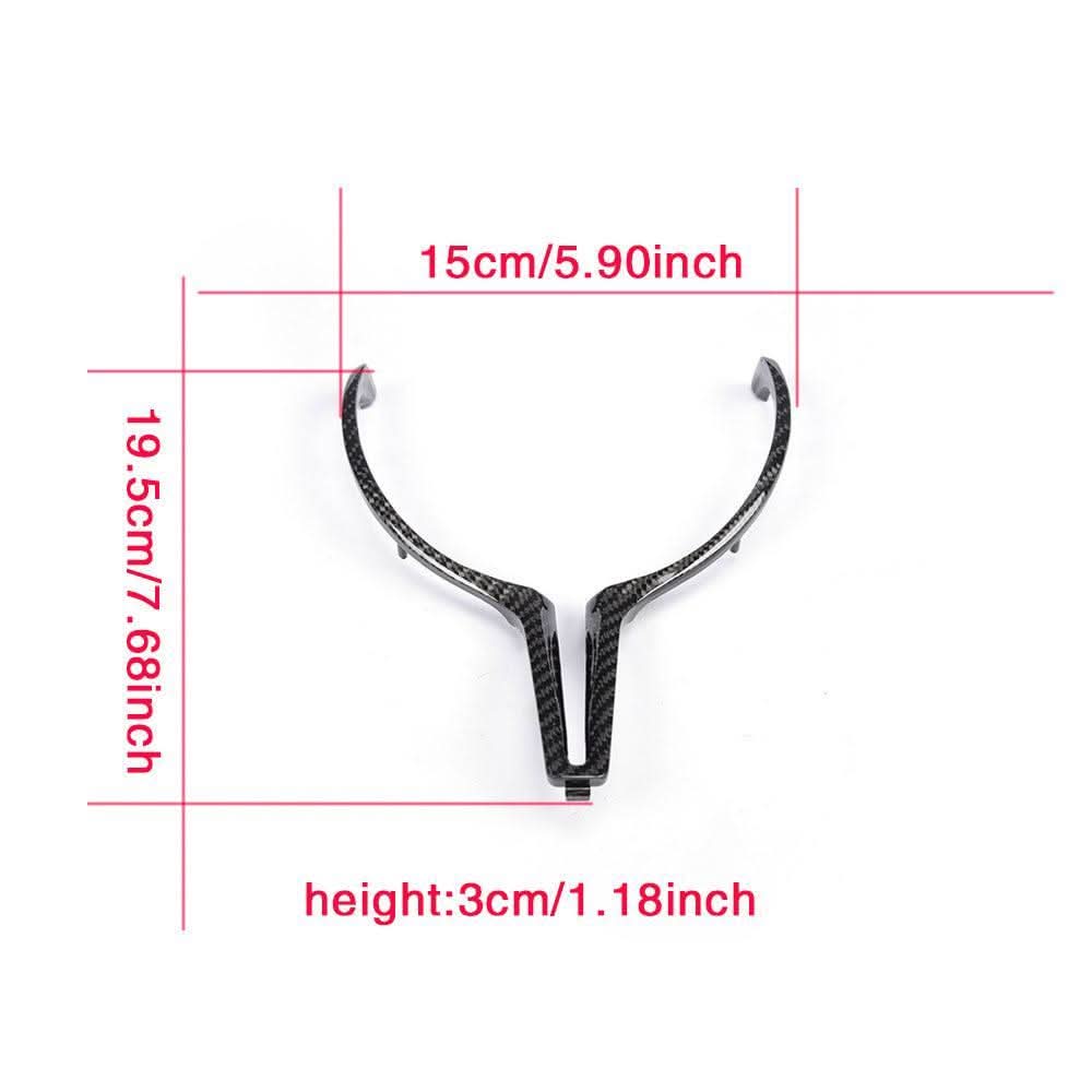 Carbon Fibre Steering Wheel Trim for BMW F80 M3 F82 F83 M4 F10 M5 F06 F12 F13 M6 14-20 - Carbon Factory