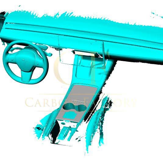 Pre-Preg Carbon Fibre Centre Console Cover for Tesla Model 3 & Y 16-23 - Carbon Factory