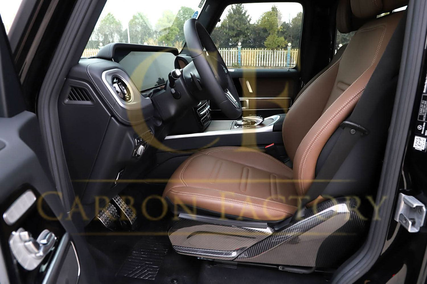 Pre-Preg Carbon Fibre Seat Trim Covers for Mercedes W464 G Class G Wagon 19-Present - Carbon Factory