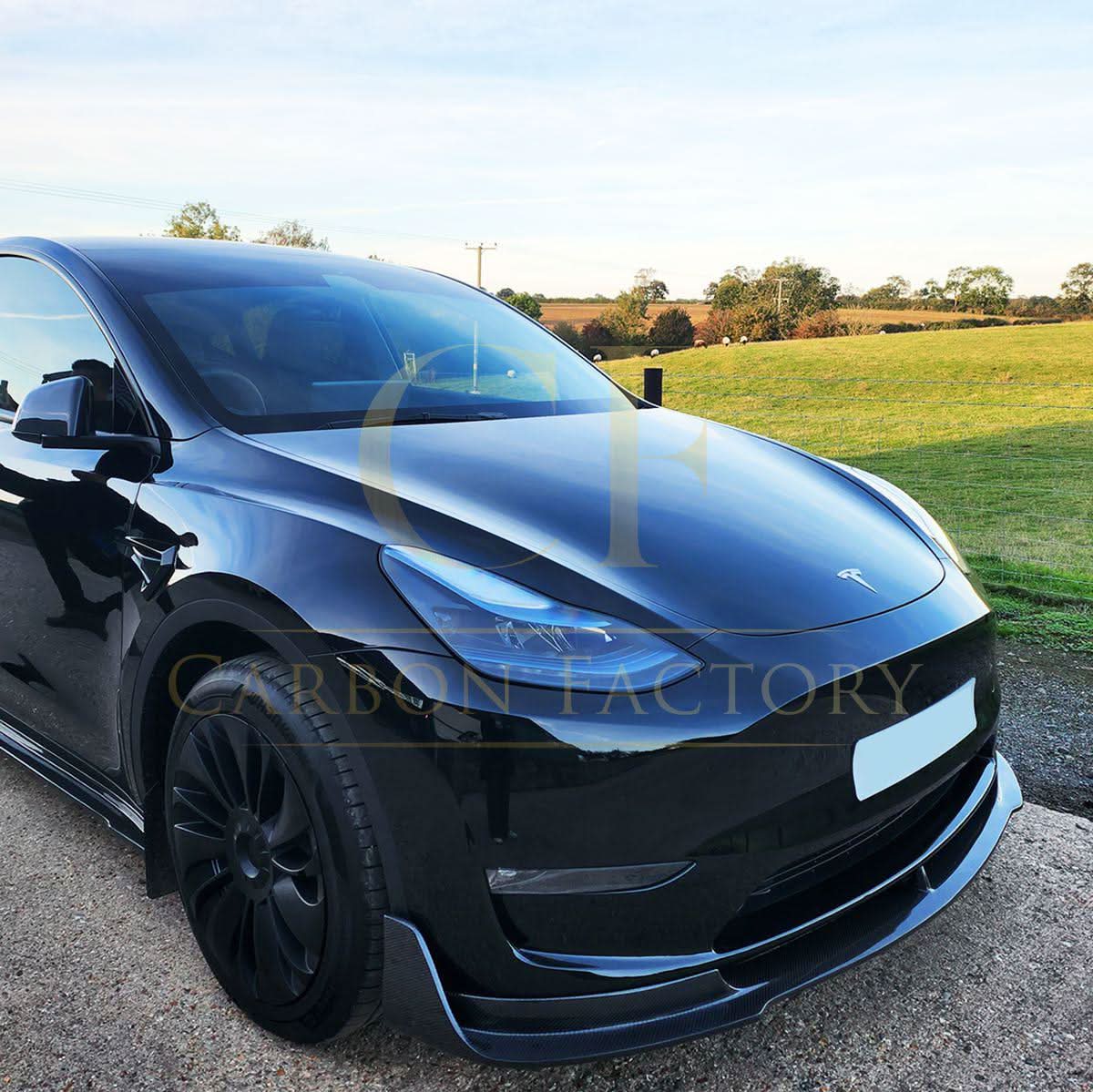 OEM Style Pre-Preg Carbon Fibre Mirror Covers for Tesla Model Y 19-24 - Carbon Factory