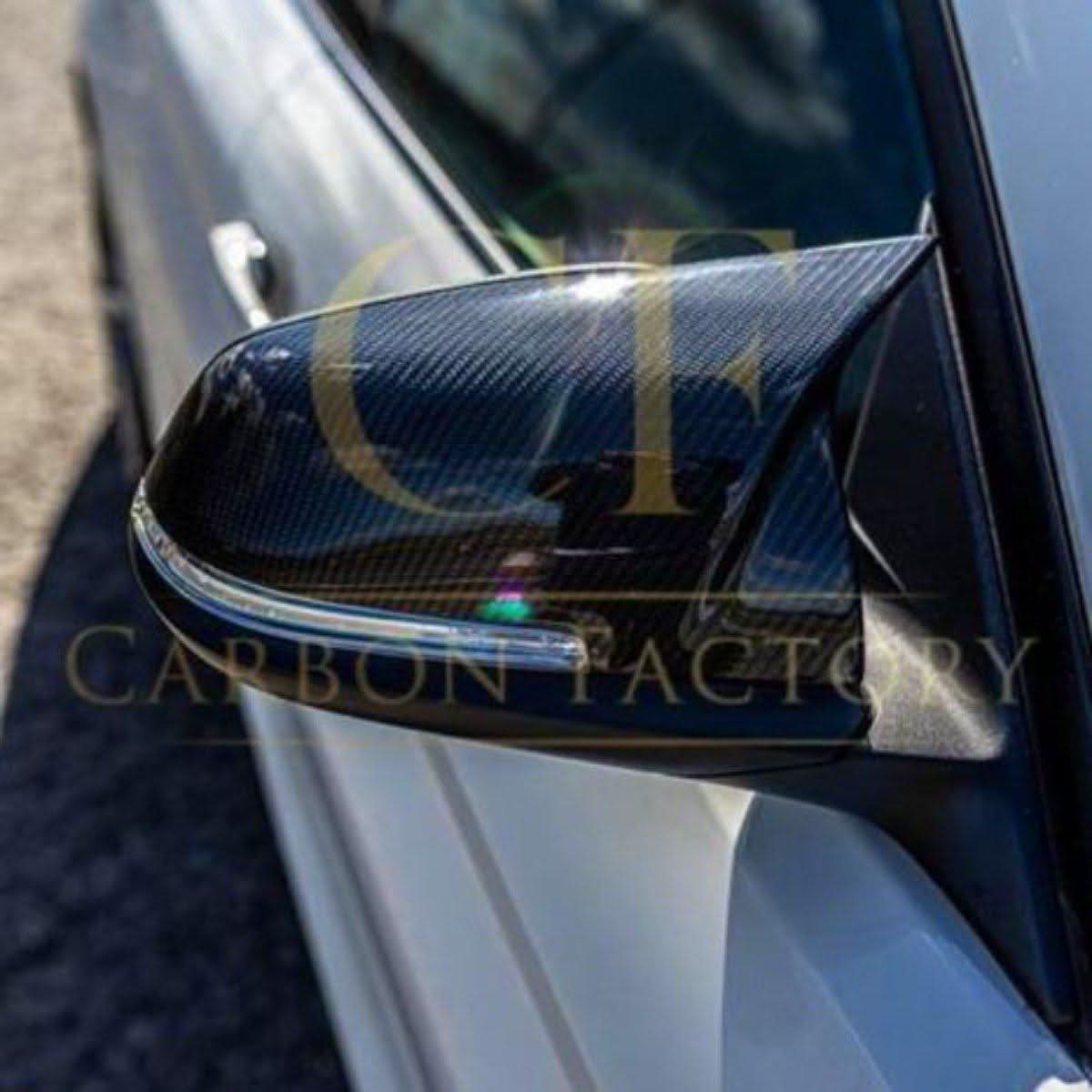 V Style Carbon Fibre Replacement Mirror Covers for BMW F32 F33 F36 4 Series 13-21 - Carbon Factory