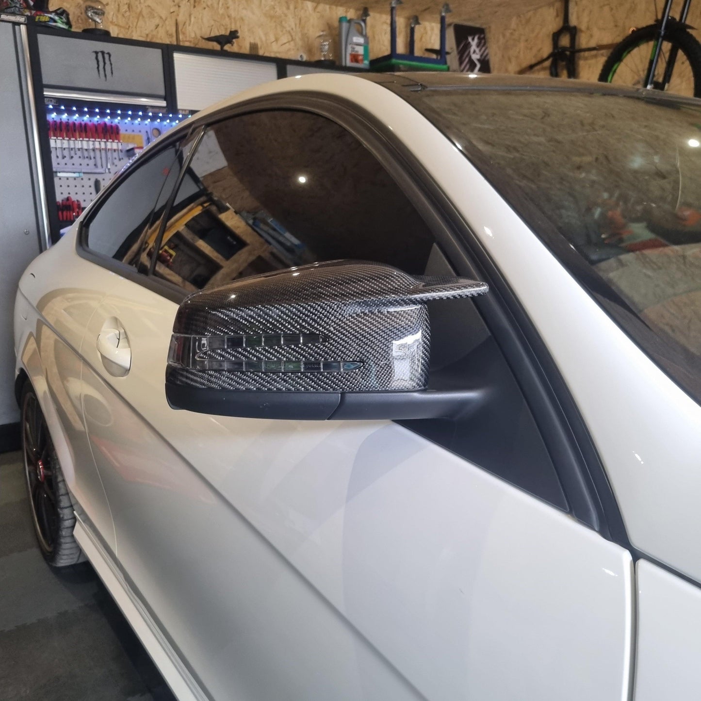 V Style Carbon Fibre Replacement Mirror Covers for Mercedes Benz Universal - Carbon Factory
