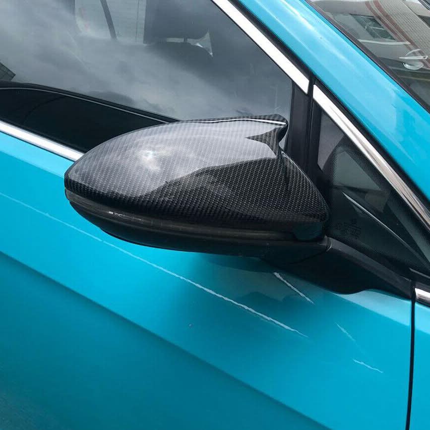 V Style Carbon Fibre Replacement Mirror Covers for VW Golf MK7 MK7.5 inc GTI & R 14-20 - Carbon Factory