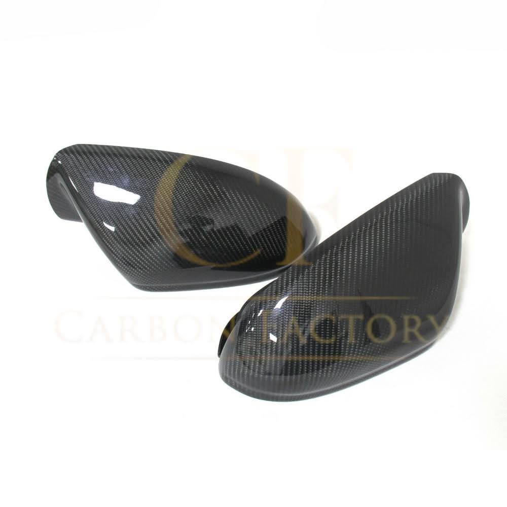 Carbon fibre mirror covers for Audi C7 A6 S6 RS6 2012-2018, replacement side mirror caps with a sleek finish.