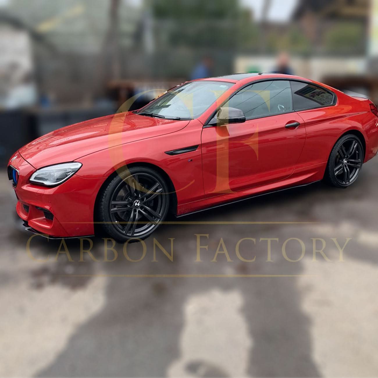 A set of A Style universal carbon fibre side skirts for cars, featuring sleek, lightweight design and a glossy finish.