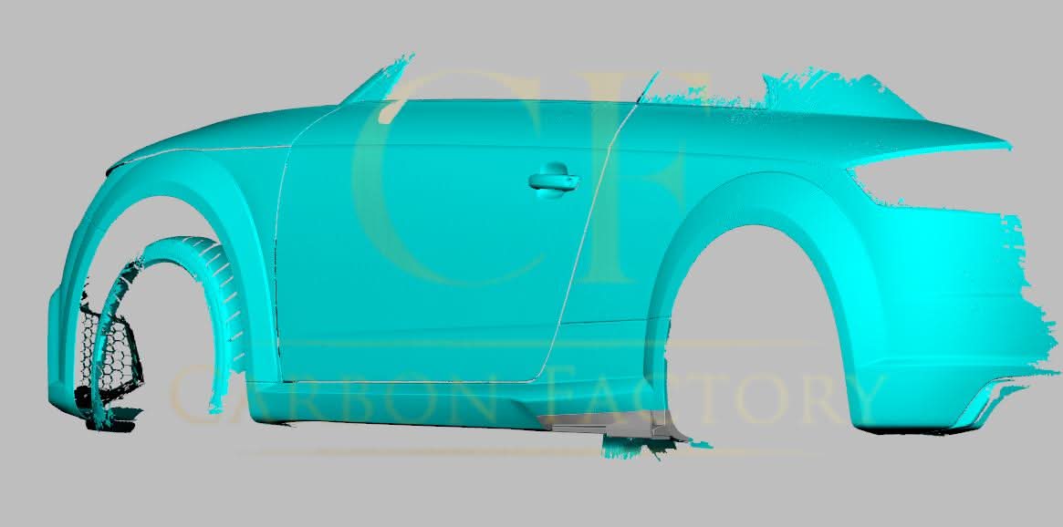 AB Style Carbon Fibre Side Skirts for Audi 8S TTS TTRS MK3 15-18 - Carbon Factory