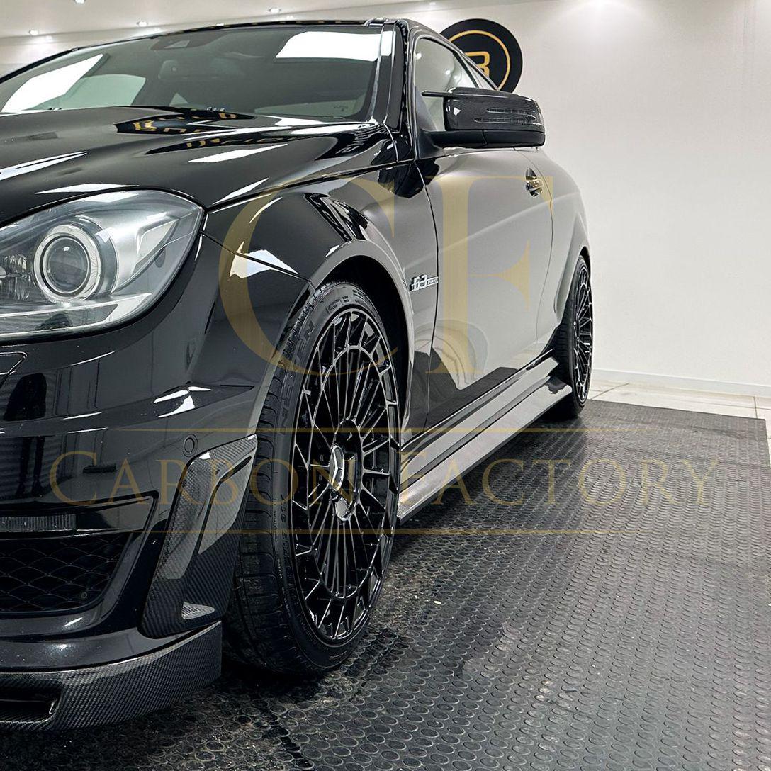 Carbon Fibre Side Skirts for Mercedes Benz W204 C63 Facelift 12-14 - Carbon Factory