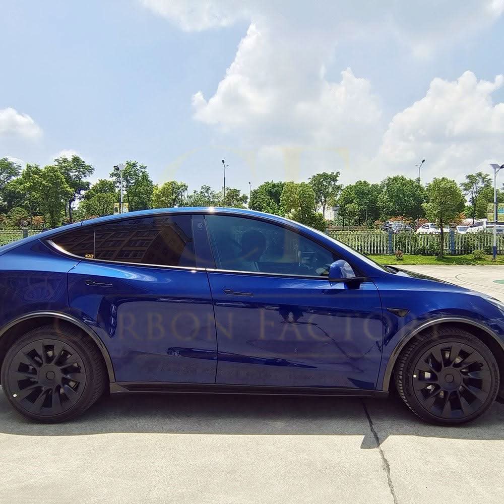 CS Style Pre-Preg Carbon Fibre Side Skirts for Tesla Model Y 19-23 - Carbon Factory