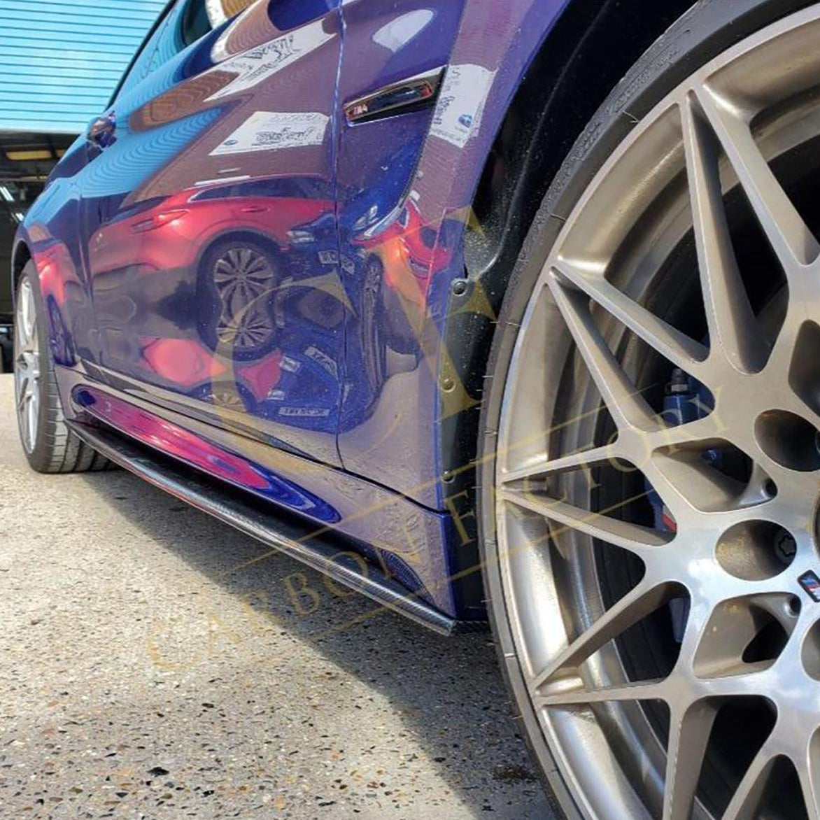 MP Style Carbon Fibre Side Skirts Extension for BMW F82 F83 M4 14-20 - Carbon Factory