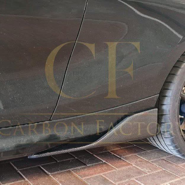 Carbon Fibre side skirt for BMW F22 2 Series and F87 M2, stylish aerodynamic addition with sleek carbon fiber finish.
