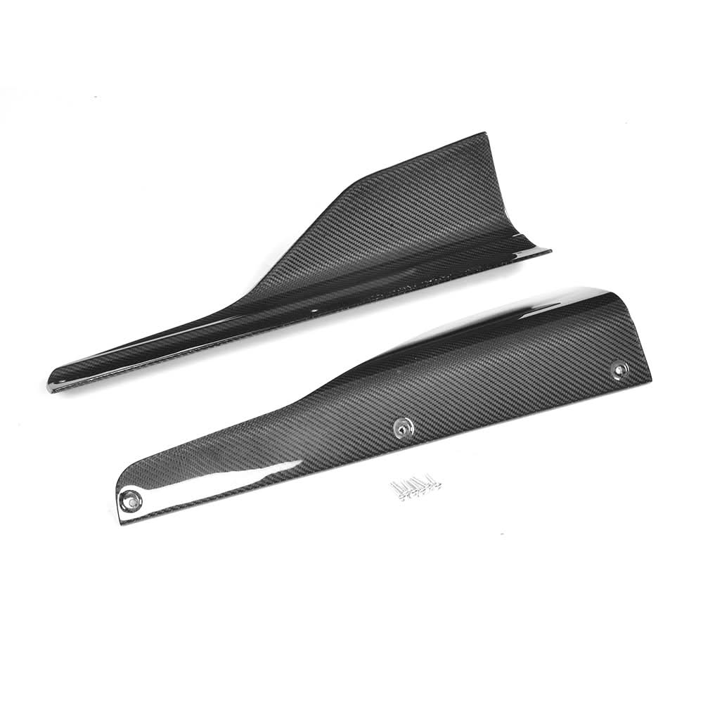 Carbon fibre side skirt for BMW F22 2 Series and F87 M2, MP Style, enhances sporty look with sleek design.
