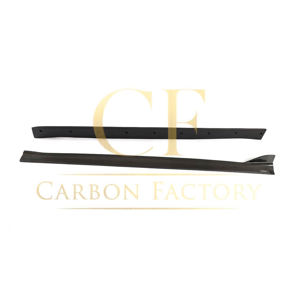 Carbon fibre side skirts for BMW F85 X5M and F86 X6M, styled by MP Style, enhance sporty appearance and aerodynamic performance.