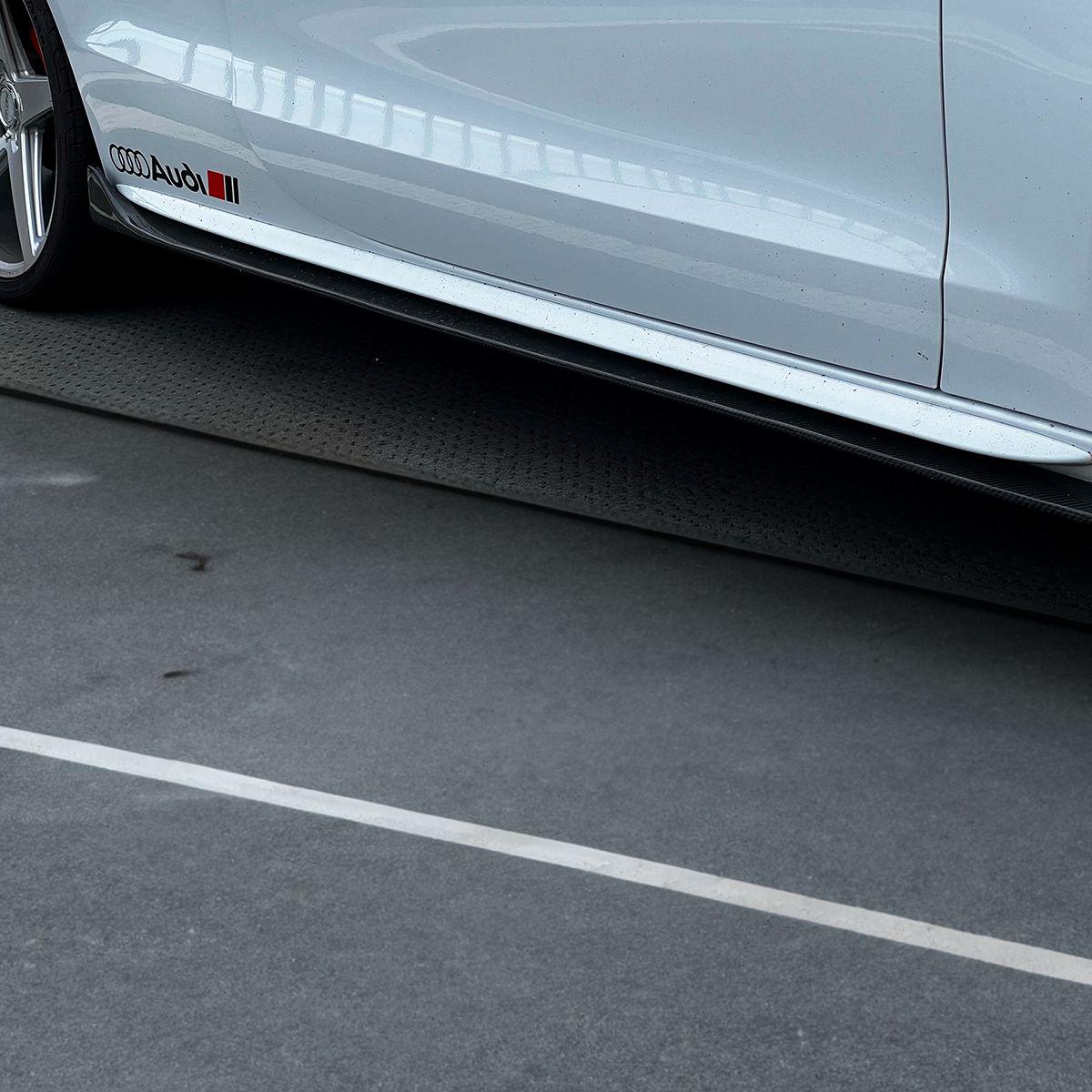 V Style Carbon Fibre Side Skirts for Audi B8 B8.5 A5 S5 2 Door 07-16 - Carbon Factory