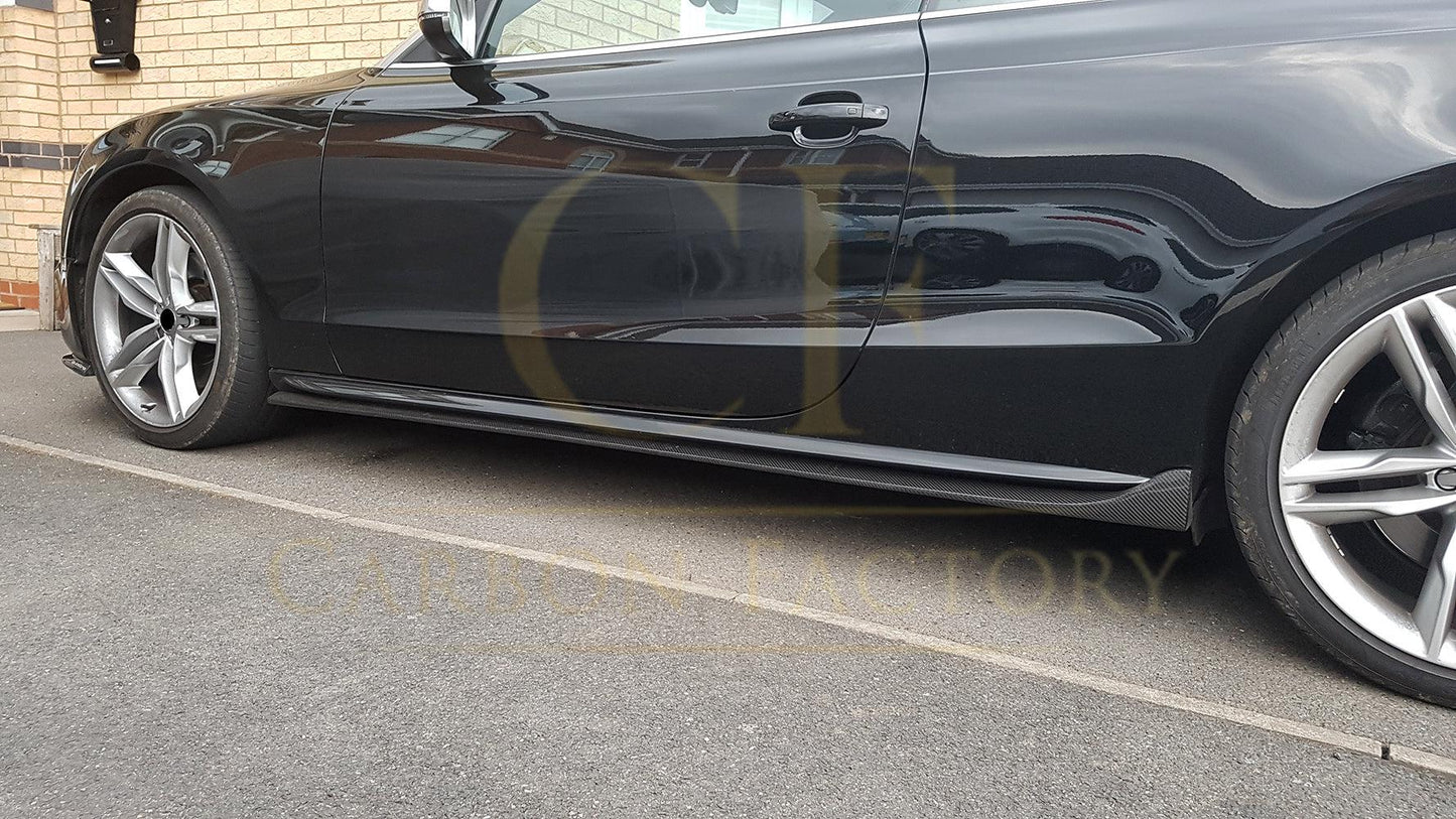 V Style Carbon Fibre Side Skirts for Audi B8 B8.5 A5 S5 2 Door 07-16 - Carbon Factory