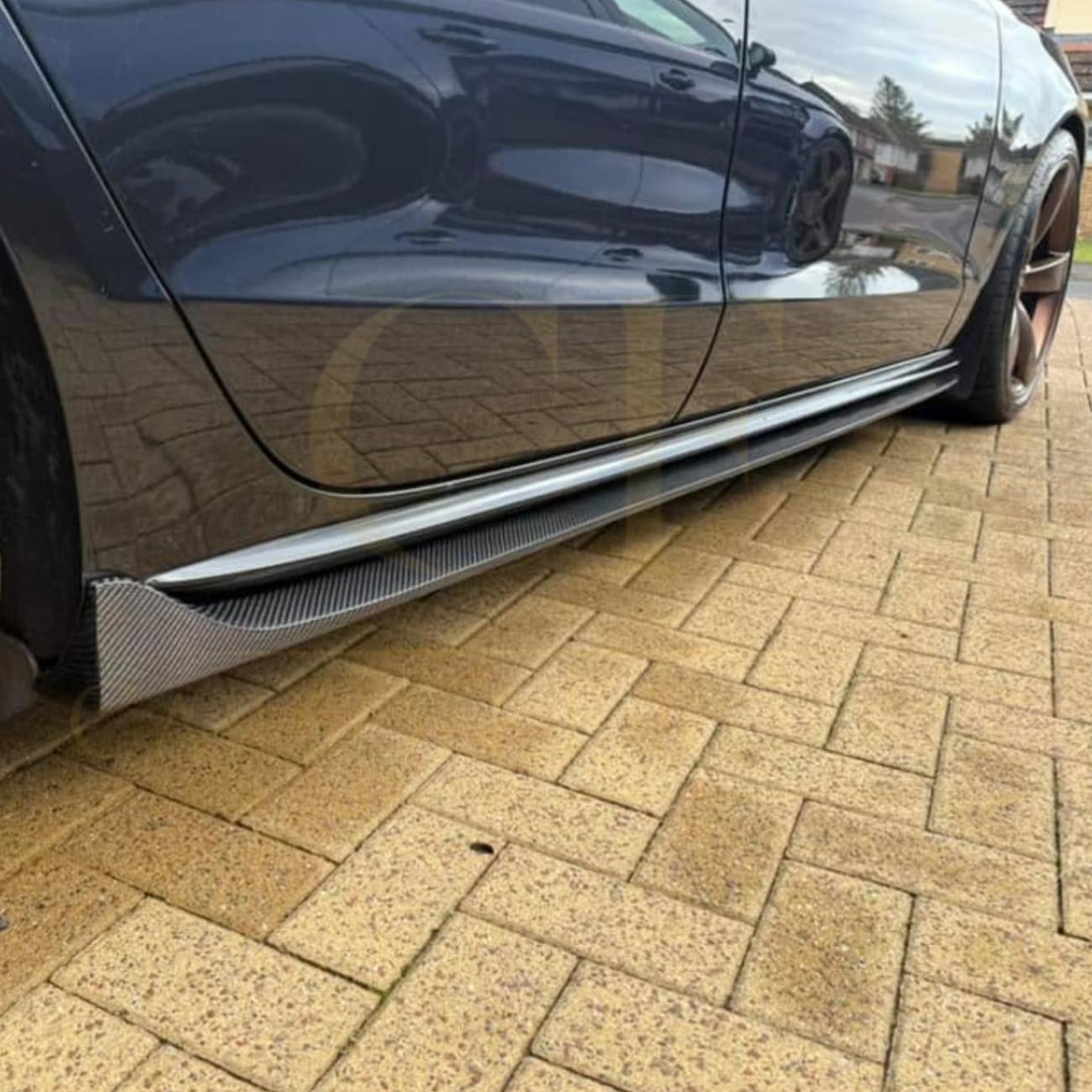 V Style Carbon Fibre Side Skirts for Audi B8 B8.5 A5 S5 2 Door 07-16 - Carbon Factory