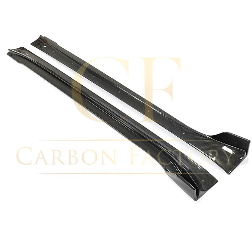V Style Carbon Fibre Side Skirts for Tesla Model Y 19-23 - Carbon Factory