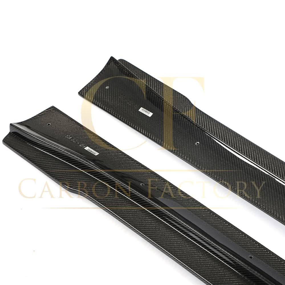 V Style Carbon Fibre Side Skirts for Tesla Model Y 19-23 - Carbon Factory