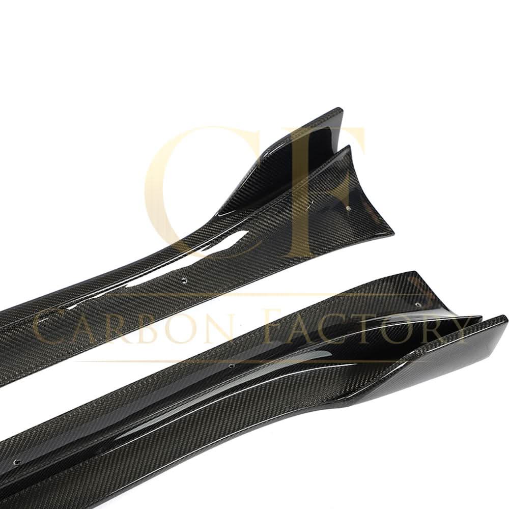V Style Carbon Fibre Side Skirts for Tesla Model Y 19-23 - Carbon Factory