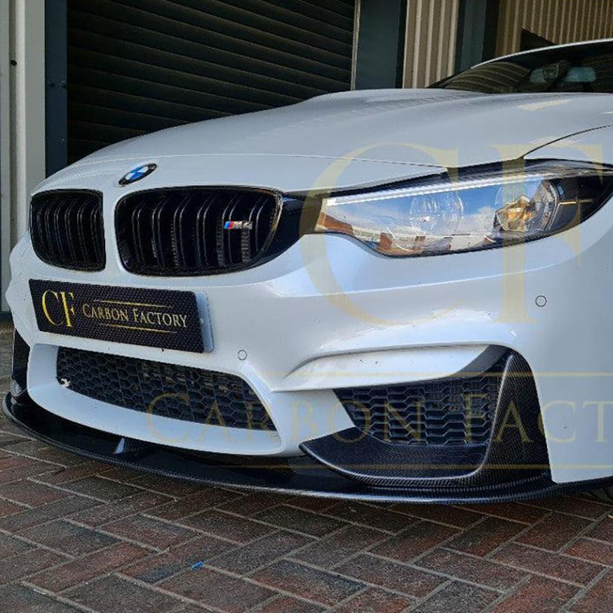 MP Style Carbon Fibre Front Splitter 3 Pieces Design for BMW F80 M3 F82 F83 M4 14-20 - Carbon Factory