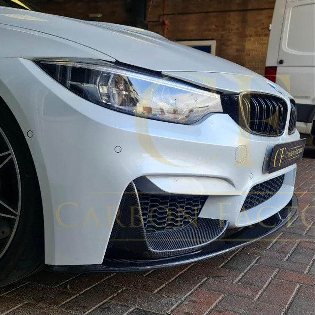 MP Style Carbon Fibre Front Splitter 3 Pieces Design for BMW F80 M3 F82 F83 M4 14-20 - Carbon Factory