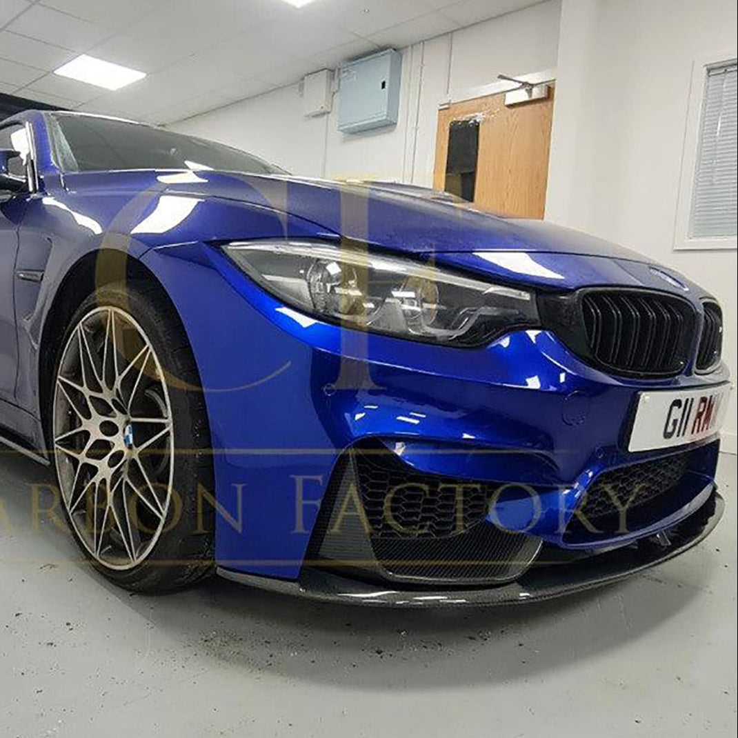 MP Style Carbon Fibre Front Splitter 3 Pieces Design for BMW F80 M3 F82 F83 M4 14-20 - Carbon Factory